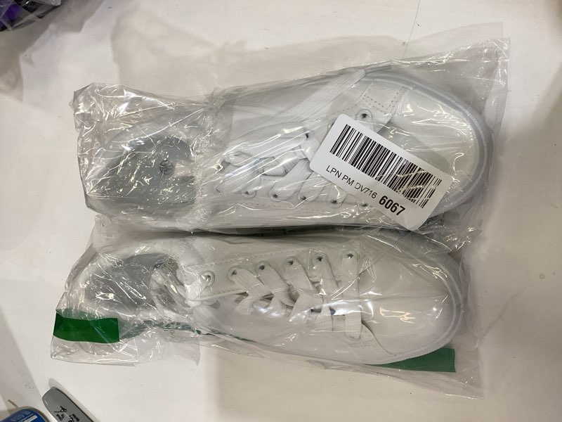 Condition photo showing Good Condition for sernial womens white tennis shoes pu leather sneakers casual walking shoes for women 8.5 white