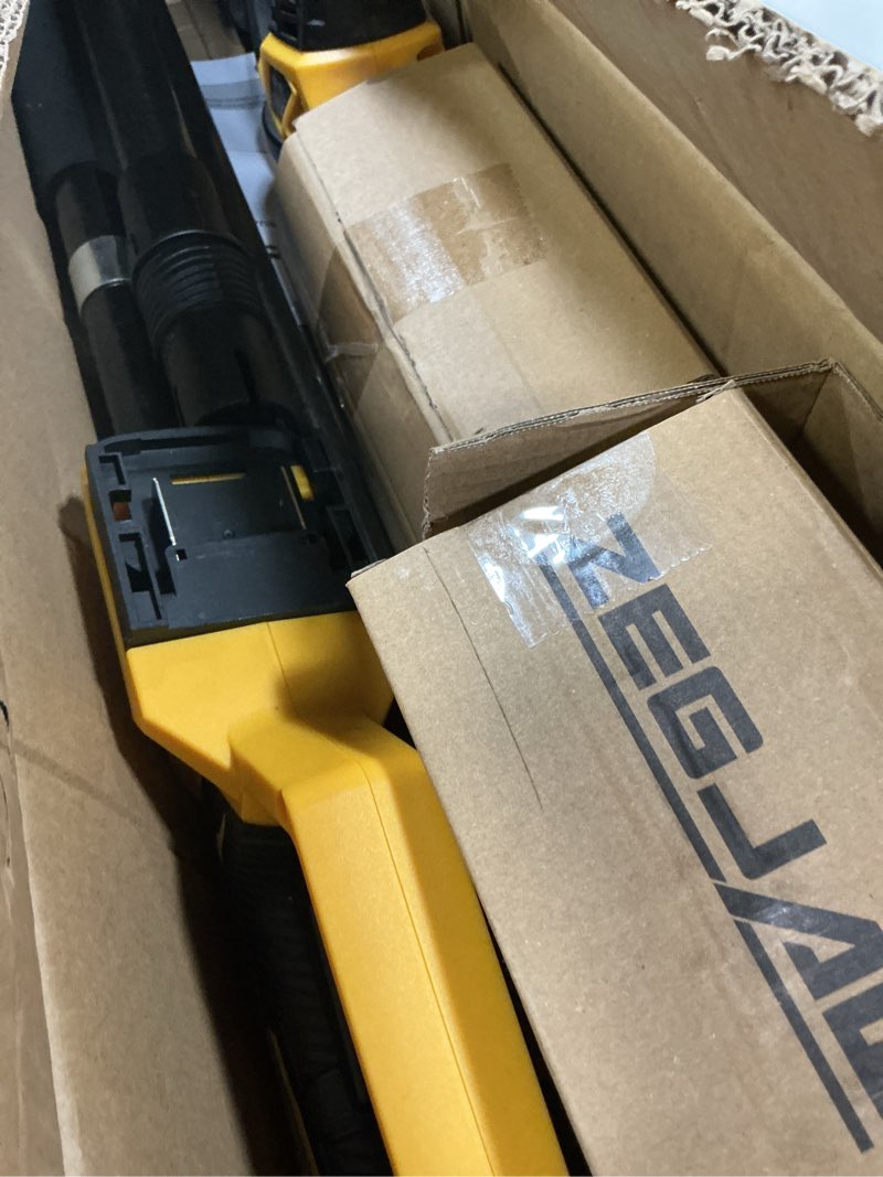 Condition photo showing As Is for Pole Saw 8-Inch Cordless Tree Trimmer and 18-Inch Pole Hedge Trimmer 2-In-1, 15-Feet Max Reach, Auto Oiling, Telescoping Pole Chainsaw with 2.0Ah Battery & Charger 15ft 2-in-1 Cordless Pole Saw