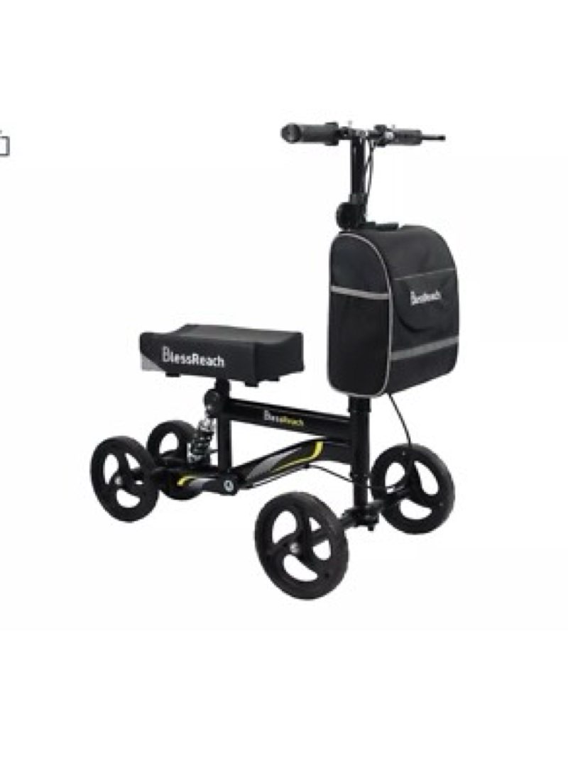 Bless Reach Steerable Knee Walker Deluxe Scooter Black All Terrain