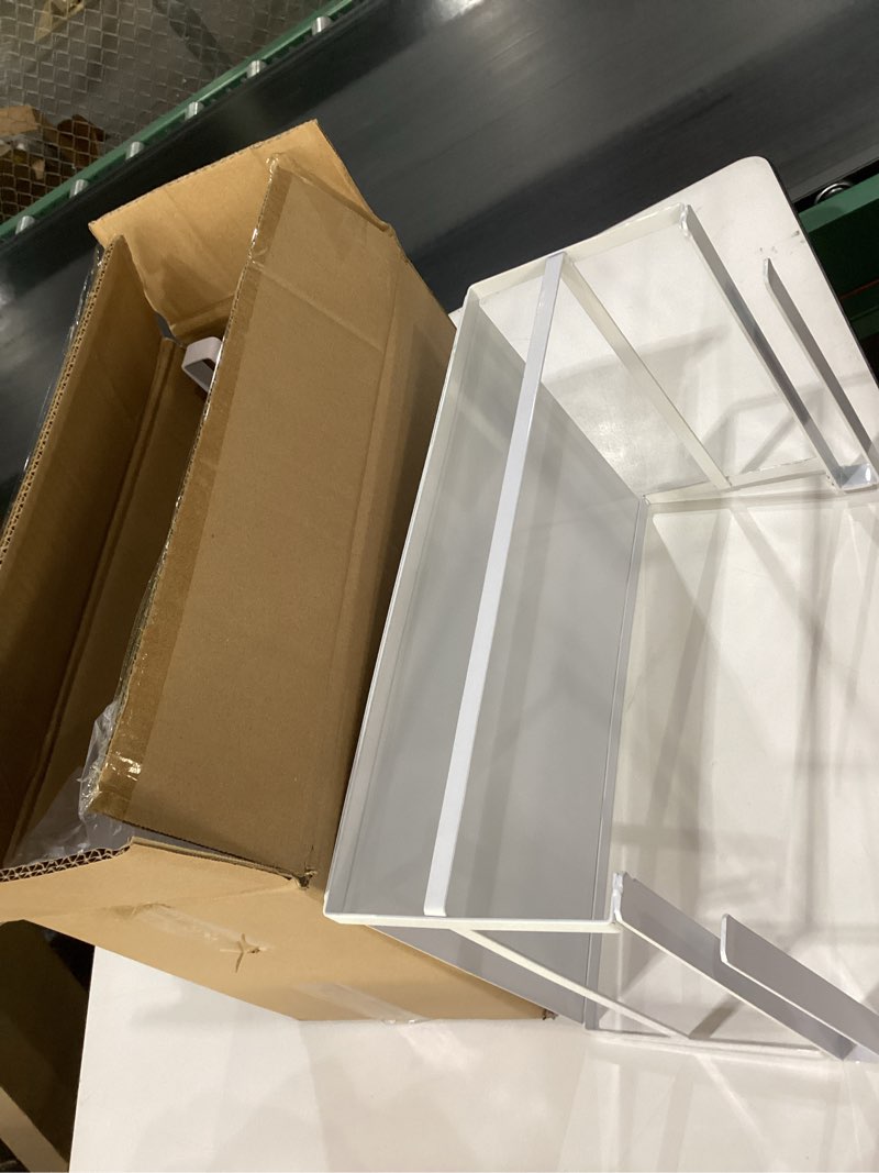 Condition photo showing Good Condition for 2 Pack Under Shelf Storage Basket Organizer Hanging Holder Metal Under Cabinet Organizer for Kitchen, Pantry, Desk, Bookshelf, Cabinet Slide-in Hanging Storage Basket 2 Pack Large White