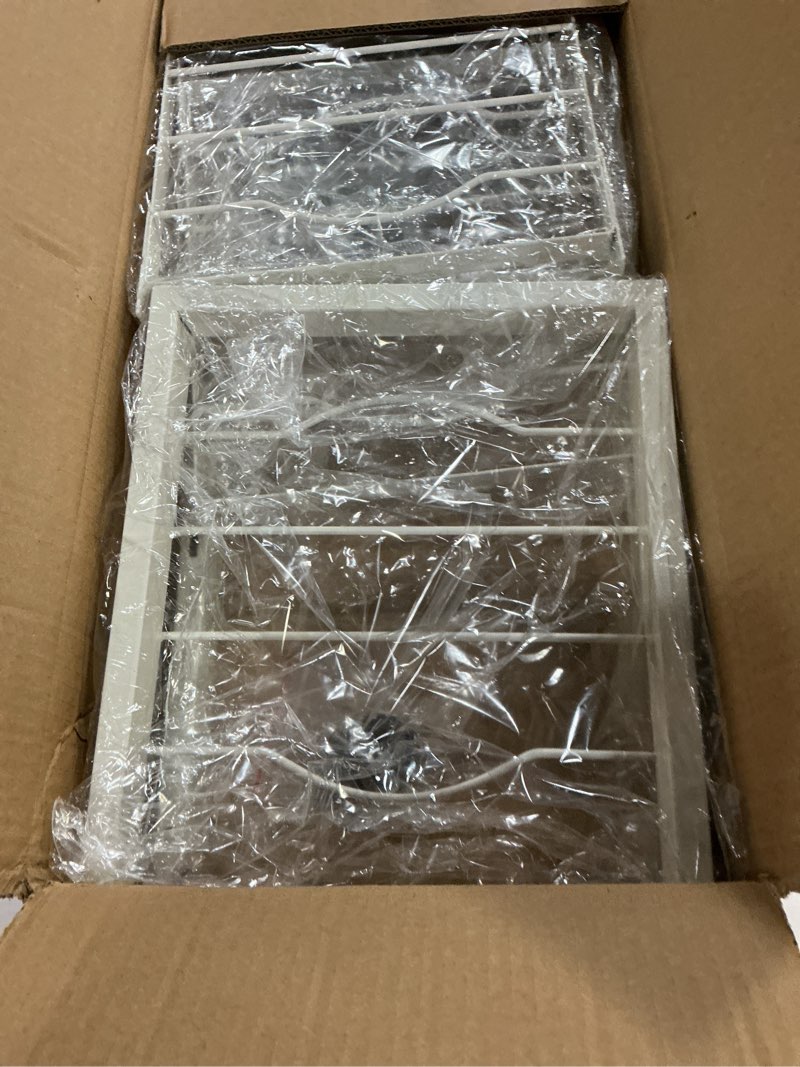 Condition photo showing Good Condition for 4-Tier Under Sink Storage Rack, Matte White Metal, Height Adjustable Pan Organizer, Modern Kitchen Cabinet Storage, 23x28.2x55cm