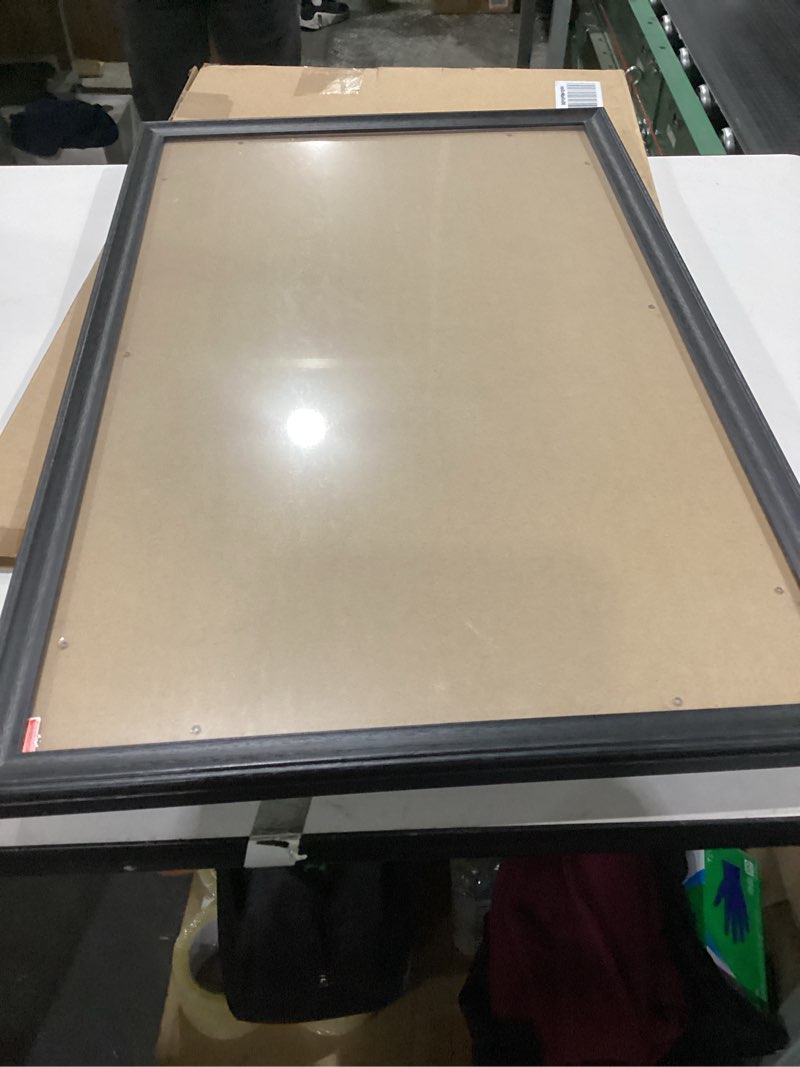 Condition photo showing New/Like New for Americanflat 16x24 Poster Frame with Polished Plexiglass - Streamline Collection - Thin Border Picture Frame for Wall Display - Hanging Hardware Included - Black Black 16x24 similar to picture