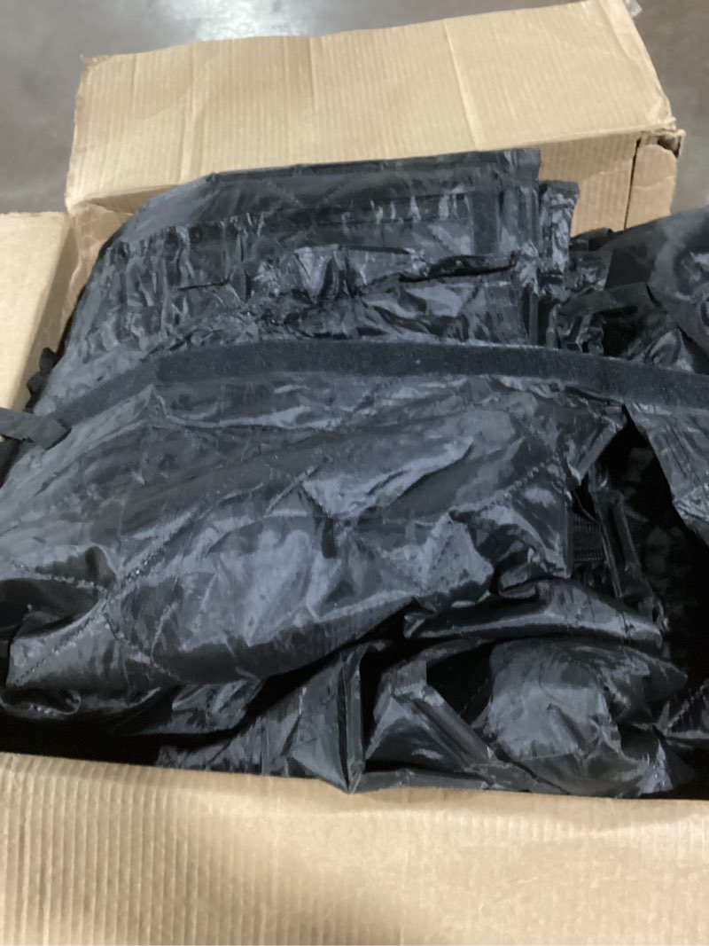 Condition photo showing Good Condition for Magnetic Garage Thermal Insulated Screen Door Size: 9.3X7.15FT, Winter Cover with 5-Layer Oxford Cotton to Keep Cold Out for Garages, Hands-Free Open Window with 6 Roll-Up Straps, Grey Color Grey-Cotton-9.3X7.15FT