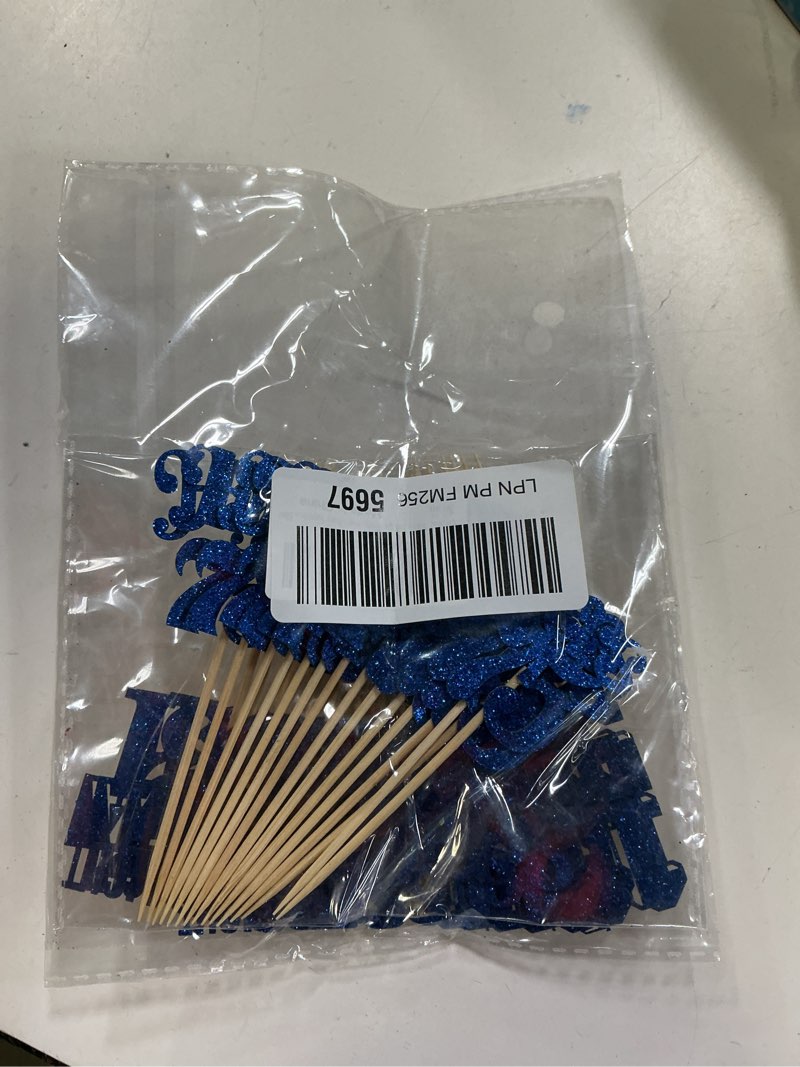 Condition photo showing New/Like New for gyufise 30pcs happy 75th birthday cupcake toppers glitter seventy five 75 fabulous straight outta 1951 cupcake picks cheers to 75 years for 75th birthday anniversary party supplies blue 75th blue