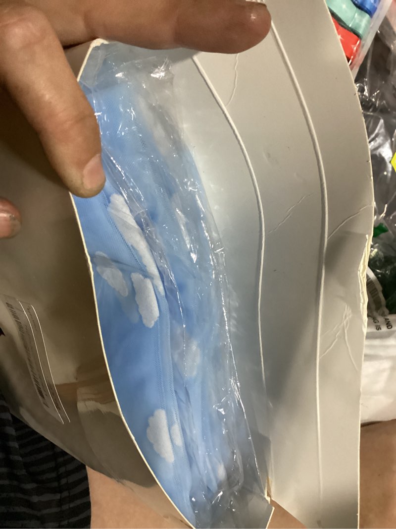 Condition photo showing Good Condition for 4 pcs blue sky white cloud table runner 29 x70 inch cartoon tulle table runner flocking cloud tablecloth for cartoon themed birthday baby shower party decor