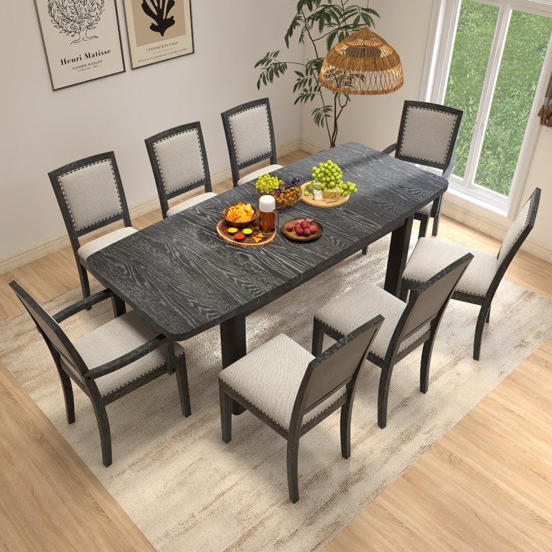 Set of 4 Chairs, 1 Armchair and 3 Armless Chairs