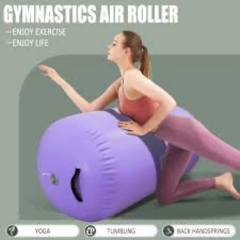 air roller gymnastics barrel back handspring trainer tumbling barrel yoga barrel mat with electric air pump