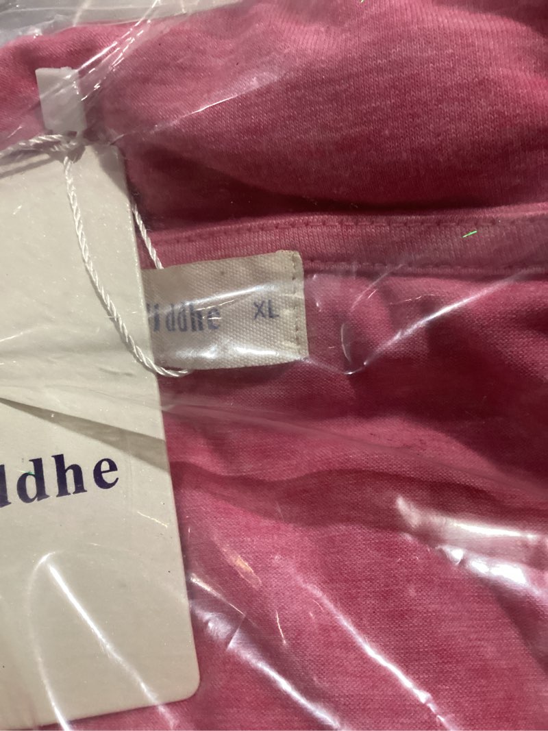 Condition photo showing Good Condition for Siddhe Plus Size Tops for Women 3/4 Rolled Sleeve Tunics Square Neck Top Casual Loose Fit Shirt Blouses 37-pink X-Large