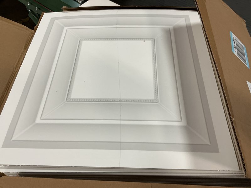 Condition photo showing Good Condition for Nuanchu 40 Pcs Foam Ceiling Tiles Covered 68.8 Sq. ft, Self-Adhesive Ceiling Cover, Peel and Stick 3D Wall Panel, Waterproof Wallpaper DIY for Living Room, Bedroom, Home Decor