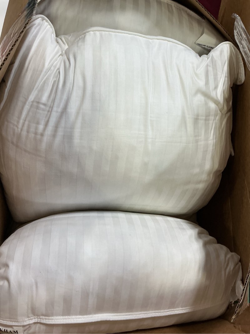 Condition photo showing As Is for Beckham Hotel Collection King Size Memory Foam (Adjustable Fill) Bed Pillows Set of 2 - Cooling Shredded Foam Pillow for Back, Stomach or Side Sleepers King (Customizable Foam)