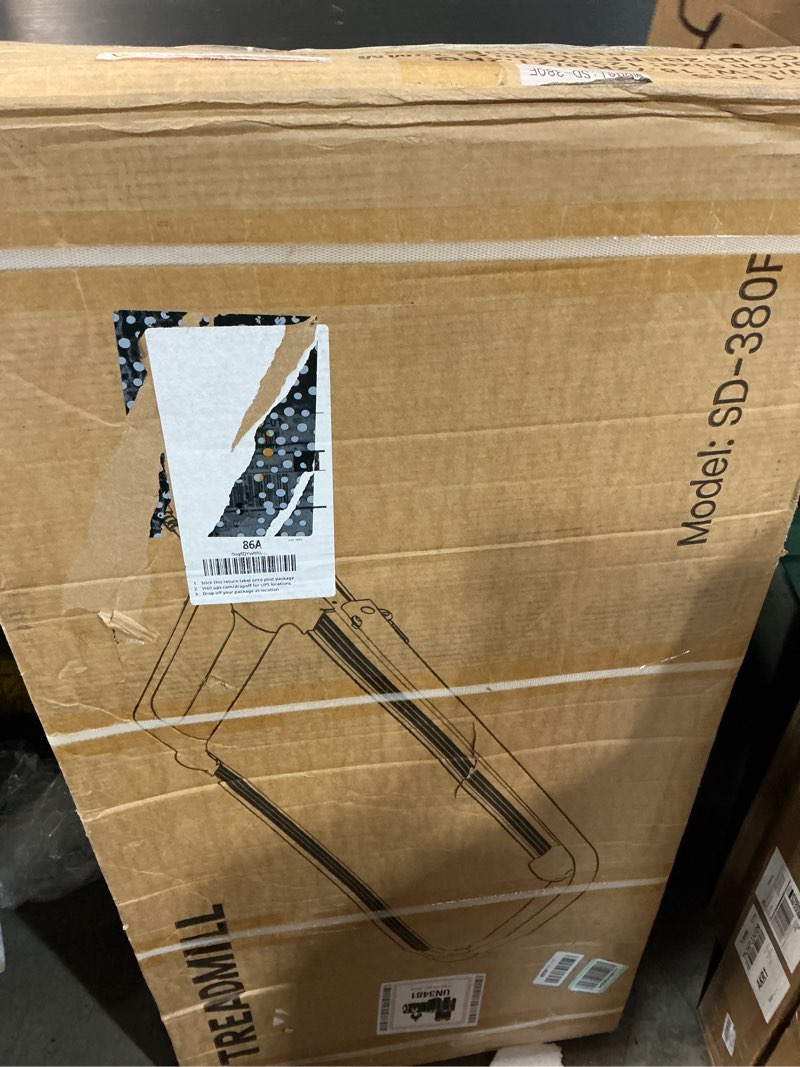 Condition photo showing New/Like New for foldable treadmill with 10% incline, upgrade 3.5hp low noise walking pad treadmill with handle bar, trisomy 4 in 1 portable under desk treadmills for home/office, 350lbs capacity, app & remote control
