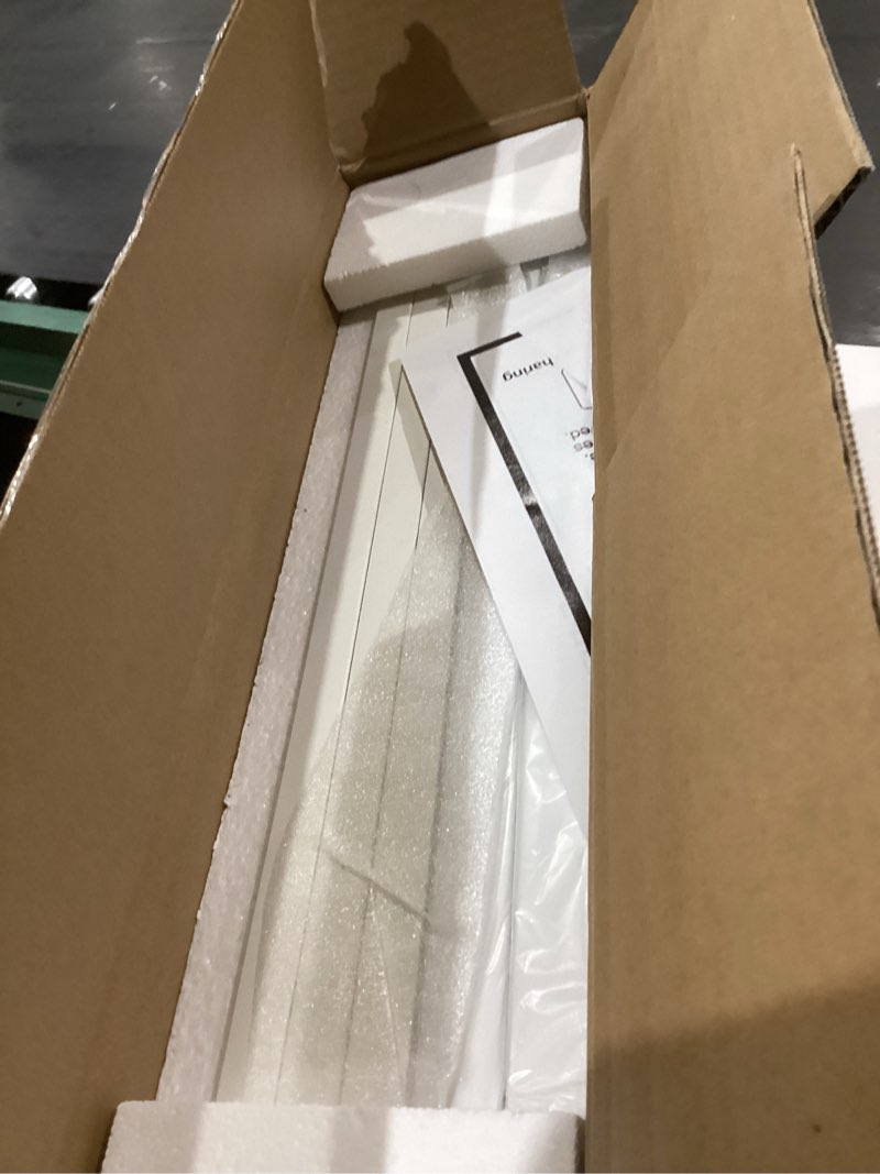 Condition photo showing As Is for MARTY 22"x15.75" Large Under Desk Printer Stand with Storage Shelf 2-Tier Rolling Printer Cart with Wheels Printer Table for Home Office Heavy Duty Storage Rack for Scanner Fax Machine, White White 2-Tier