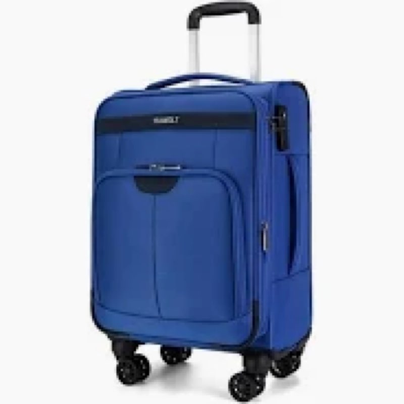 carry on luggage 22x14x9 airline approved, 22 inch softside suitcases with spinn azul