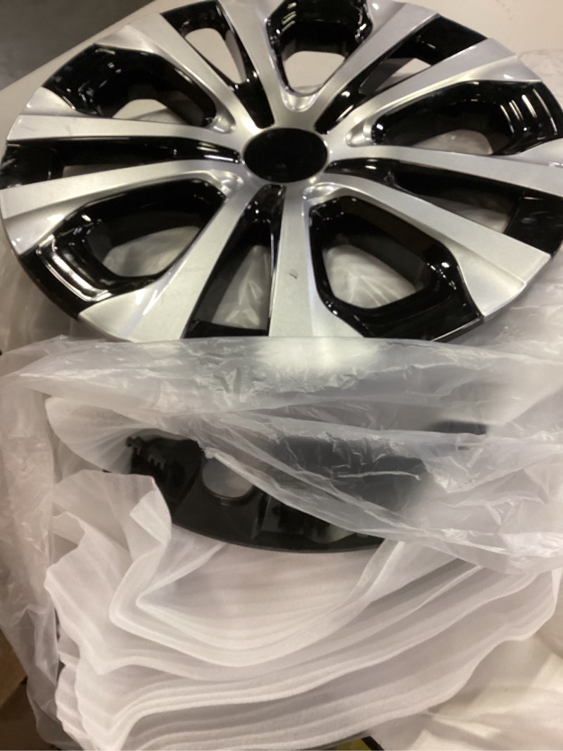 Condition photo showing Good Condition for Toyota Prius 16-22 (15"/ 5 Split Spoke) Wheel Covers- Silver/Charcoal (52615SC)