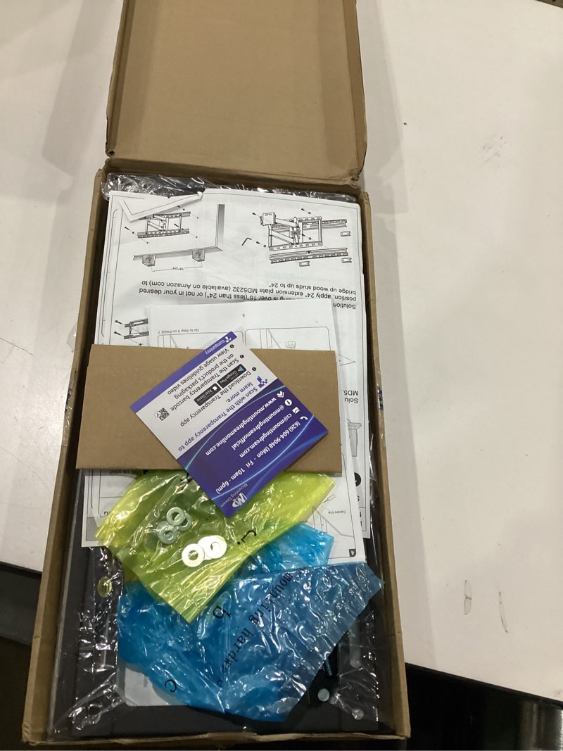 Condition photo showing New/Like New for Mounting Dream TV Mount Fixed for Most 26-60 Inch LED, LCD and Plasma TVs, TV Wall Mount TVs Bracket up to VESA 400x400mm and 100 LBS Loading Capacity, Low Profile and Space Saving Flat Mount MD2361-K For 26"-60" TV