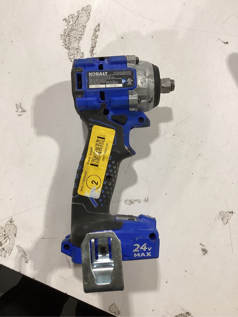 Condition photo showing As Is for Kobalt 6.75-Amp 24-volt Variable Speed Brushless 1/2-in Drive Cordless Impact Wrench (Battery Not Included)