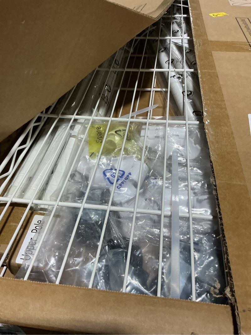 Condition photo showing Good Condition for p4 plus rolling clothes rack heavy duty, clothing racks for hanging clothes, free standing garment racks with wheels, portable closet rack 45''w × 20.5''d × 80.5''h, max load 570 lbs, white white p4 plus