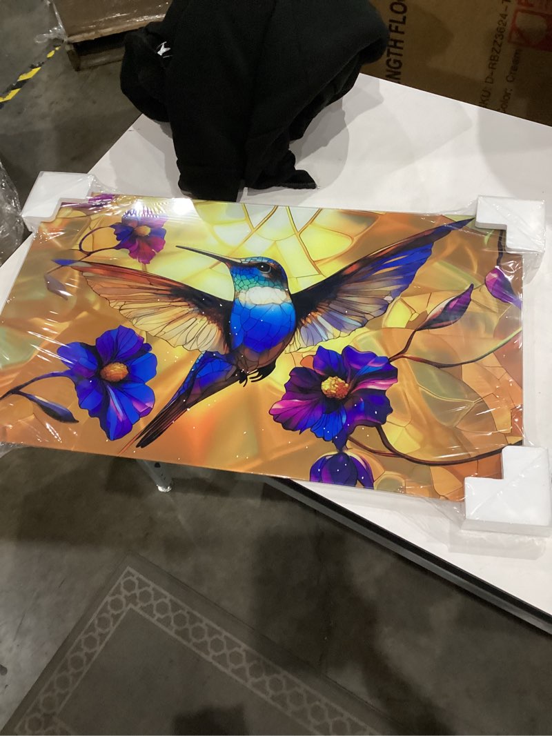 Hummingbird glass art