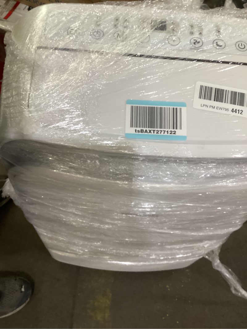 Condition photo showing As Is for Incomplete *Amazon Basics 4-In-1 Portable Air Conditioner, 13500 BTU (ASHRAE), Cools Up to 550 Sqf, Portable AC with Cool/Heat/Dry (Dehumidifier)/Fan-Only Functions, Auto Mode, Sleep Mode, Timer, White 13500 BTU With Heat Pump
