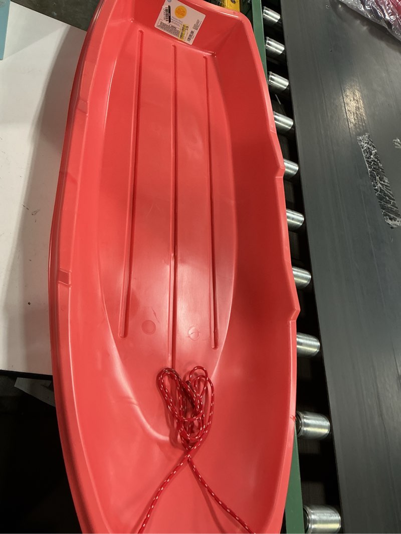 Condition photo showing Good Condition for 48" plastic sled with rope coral - sun squad™: polyethylene, 200 lb capacity