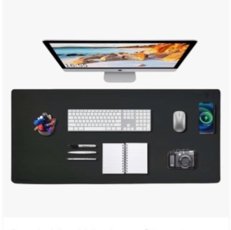 Desk Mat Wireless Charging Mouse Pad Large 32x16 Journey Desk Pad Mat with Wireless Charger Waterpro