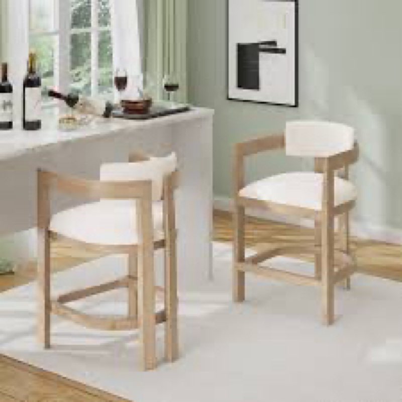 Evesham 26" Wood Upholstered Barstools