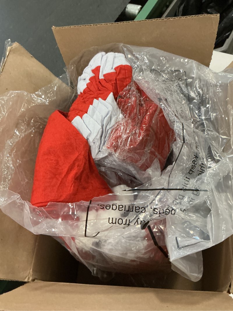 Condition photo showing As Is for (Only 40 pcs)Vicenpal 100 Pcs Christmas Santa Hats Bulk Adult Christmas Hats Non Woven Fabric Xmas Claus Party Holiday Party Supplies Red