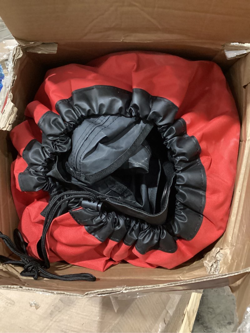 Condition photo showing Good Condition for Eskimo Outbreak 650XD Pop-up Portable Insulated Ice Fishing Shelter, 94 sq ft. Fishable Area, 5-7 Person, Red/Black, 143" x 135"