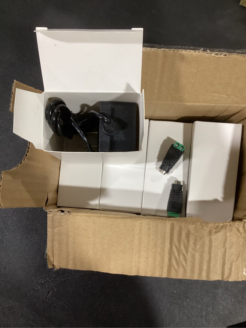 Condition photo showing As Is for 12V 2A AC Adapter Charger Replacement with 2 Tips, Regulated 12 Volts 2000mA Power Supply Cord for LED Strip Light, CCTV Camera, BT Speaker, GPS, Webcam, Router, DC12V Transformer (6 Pack) 6pcs 12v 2a