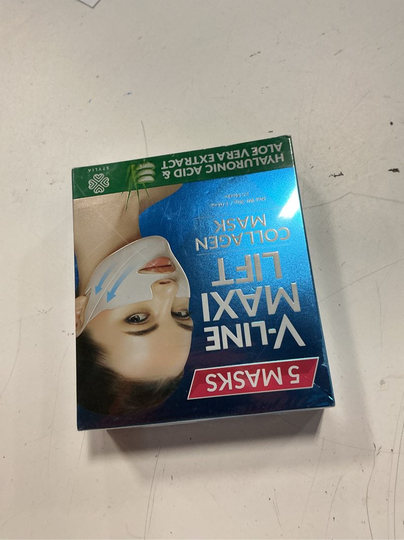 Condition photo showing New/Like New for stylia maxilift v-line lifting collagen face mask - double chin strap - jawline shaper - neck firming and tightening mask with hyaluronic acid & aloe vera - chin strap for sleeping (5pc) 5 count (pack of 1) v-line maxilift