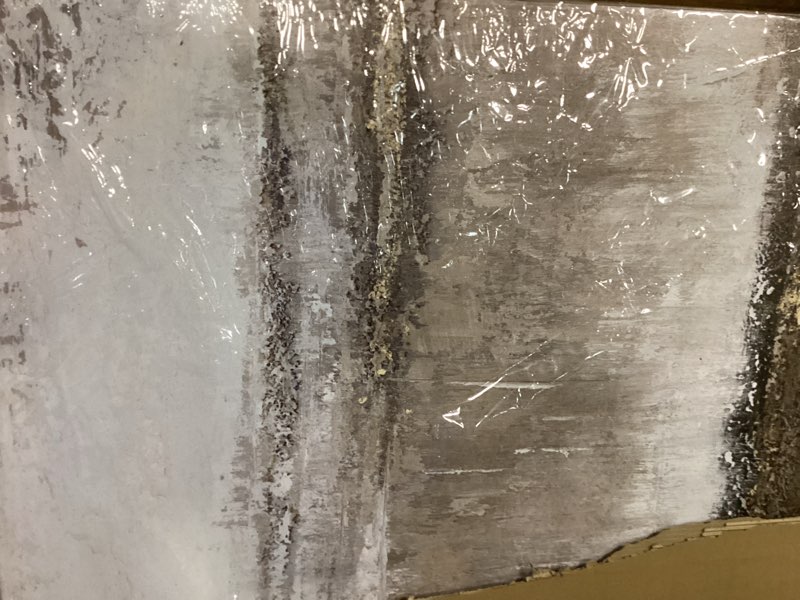 Condition photo showing Good Condition for Canvas Wall Art - Abstract Wall Decor for Living Room - Grey Pictures Black and White Artwork for Walls Posters Aesthetic Office Home Bederoom Decorations 29x58 in 29"x58" Grey