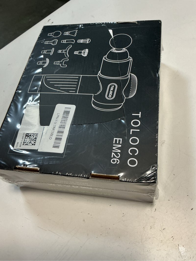 Condition photo showing New/Like New for TOLOCO Massage Gun, Deep Tissue Back Massage for Athletes for Pain Relief, Percussion Massager with 10 Massages Heads & Silent Brushless Motor, Valentines Day Gifts for Him Her, Black