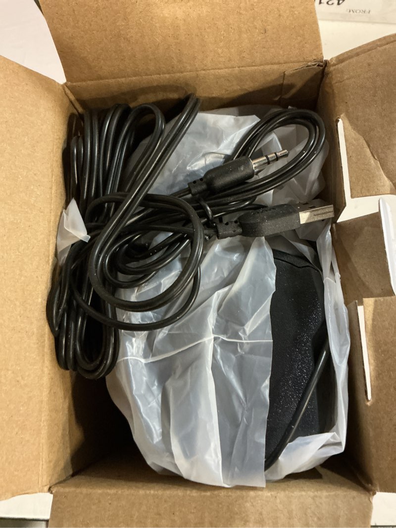 Condition photo showing Good Condition for onn. stereo speaker with volume controls  3.6 ft 3.5mm aux with usb power cable