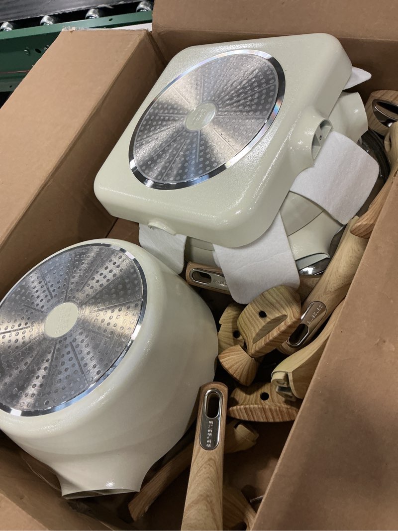 Condition photo showing As Is for (Incomplete) SENSARTE Ceramic Cookware Sets, Pots and Pans Set Non stick, Non toxic Healthy Induction Cookware, 2