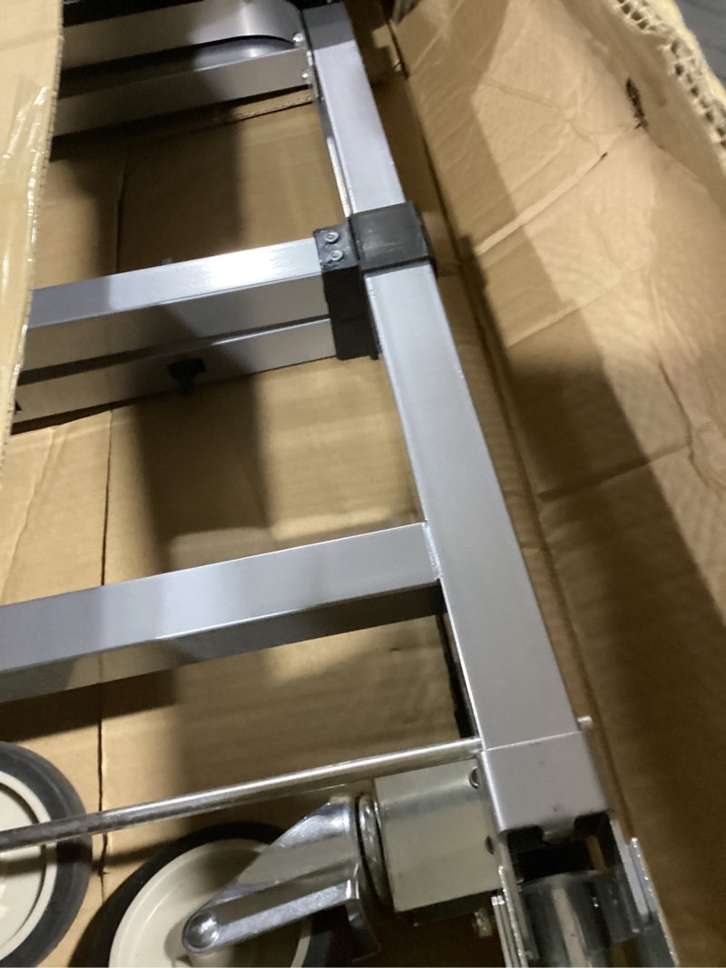 Condition photo showing As Is for nebicals white convertible hand truck dolly cart with 4 wheels heavy duty,500 lbs capacity, 2 straps