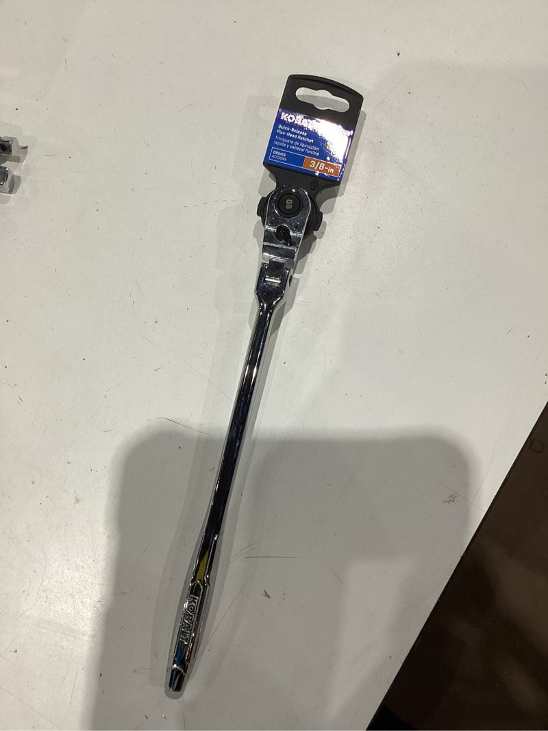 Condition photo showing As Is for kobalt 90-tooth 3/8-in drive full polish handle flexible head ratchet