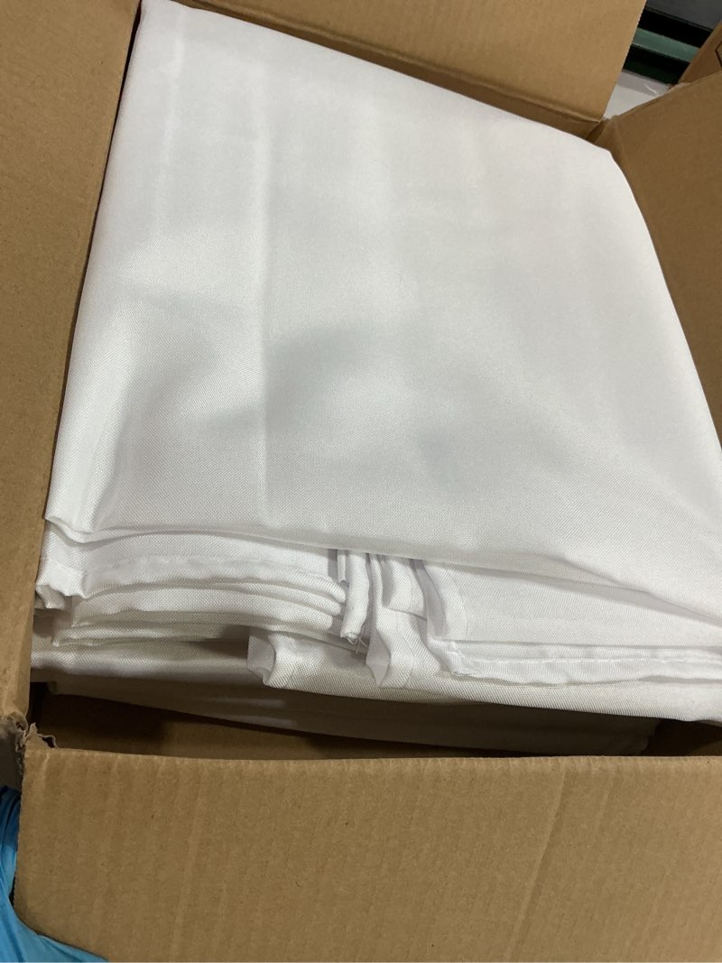 Condition photo showing Good Condition for sancua 6 pack white tablecloth 60 x 102 inch, rectangle table cloth for 6 feet tables - stain and wrinkle resistant washable polyester table cover for dining tables, buffet parties and camping white 6 pack 60x102 inch tablecloth
