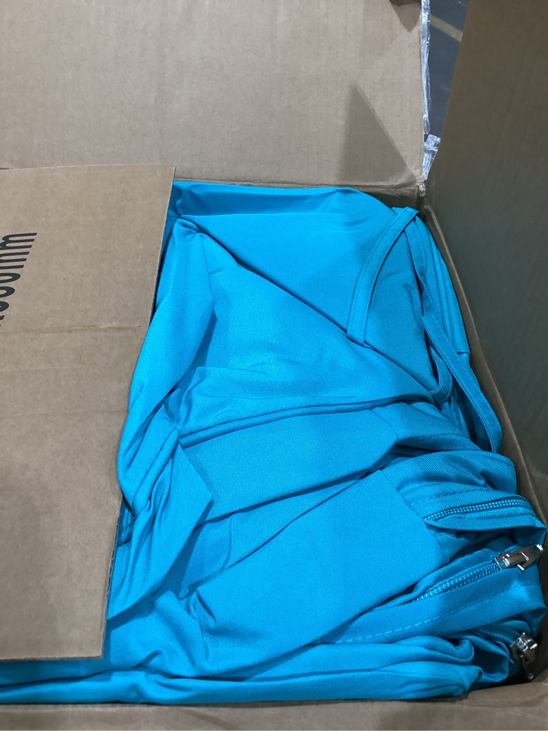 Condition photo showing Good Condition for summsun outdoor chair cushions set of 4: waterproof & color fastness seat cushion for patio furniture - 22 x 22 x 3 inch chair pads with ties and hidden zipper - patio chair cushion replacement, teal 22x22x3 inch | 4 pack teal