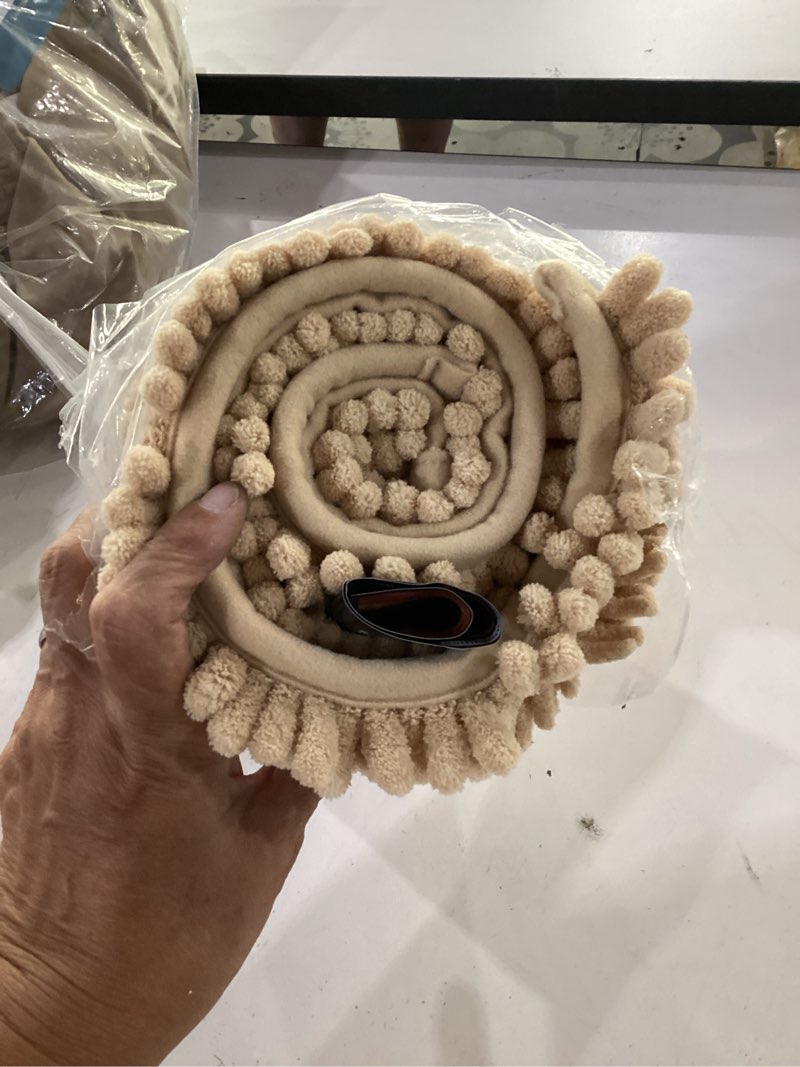 Condition photo showing Good Condition for yimobra bathroom rugs non slip washable - ultra soft absorbent chenille bath mat, quick dry shaggy floor carpet for tub shower, light brown home decor accessories, 24x17 inch 24" x 17" light brown