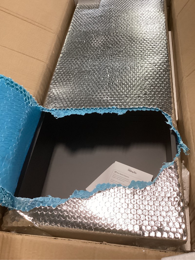 Condition photo showing New/Like New for 36x12 Inch No Tile Needed Shower Niche - 304 Stainless Steel Niche Shower with 3- Tier Shelves Recessed Wall Niches for Bathroom Storage,Matte Black Black 3 36 X 12 X 4.13 Inches