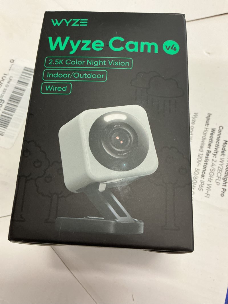 Condition photo showing Good Condition for wyze cam v4 (latest model), 2.5k ai security camera, indoor/outdoor cameras for home security, baby monitor & pet camera, vibrant color night vision, no subscription required, free expert help grey 1 pack
