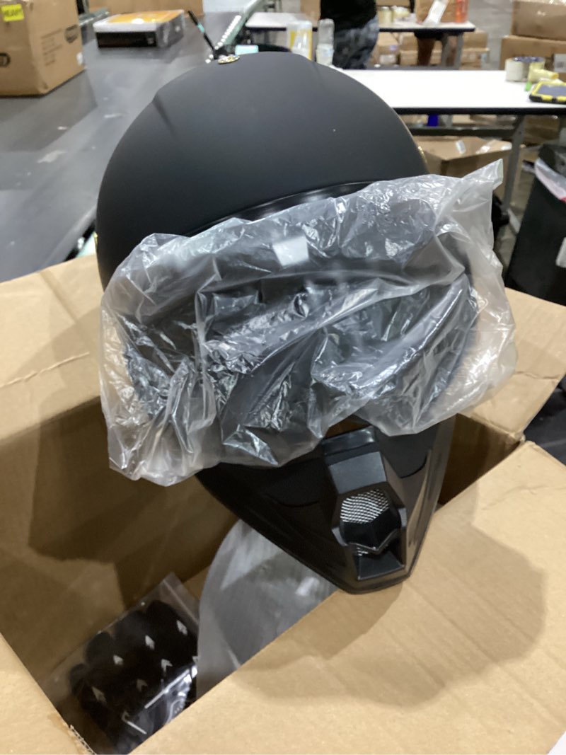 Condition photo showing Good Condition for youth dirt bike helmet dot certified - full face motorcycle helmet for off-road, atv, street riding, includes adjustable goggles & protective gloves black medium