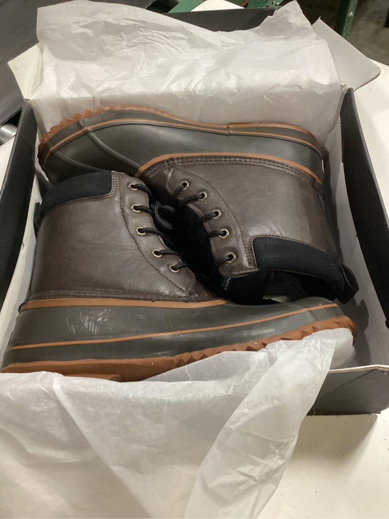 Condition photo showing Good Condition for london fog mens ashford waterproof and insulated duck boot 12 chocolate brown