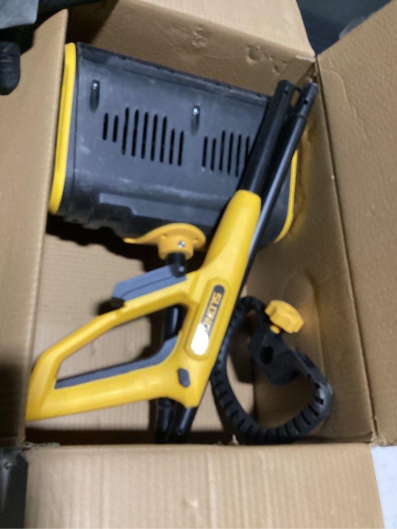 Condition photo showing As Is for Cordless Snow Shovel, 20V Electric Snow Blower Compatible with De-Wait(No Battery), 13.5 Inch Cordless Snow Removal Shovel with Directional Plate - Yellow No Battery-Yellow