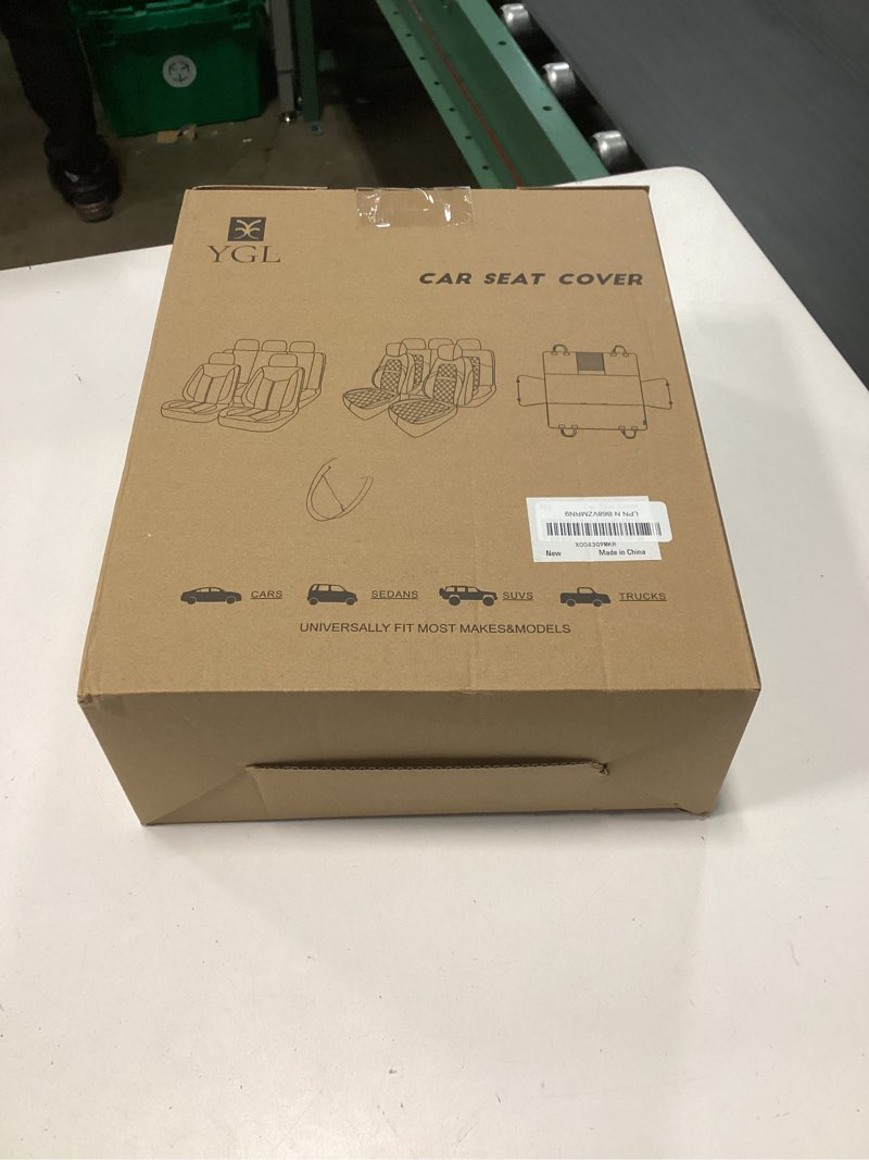 Condition photo showing New/Like New for ygl breathble car seat covers full set,washable seat covers for cars,premium cloth car seat protectors,interior covers for cars,sedan van truck suv(black/gray) black/gray full set