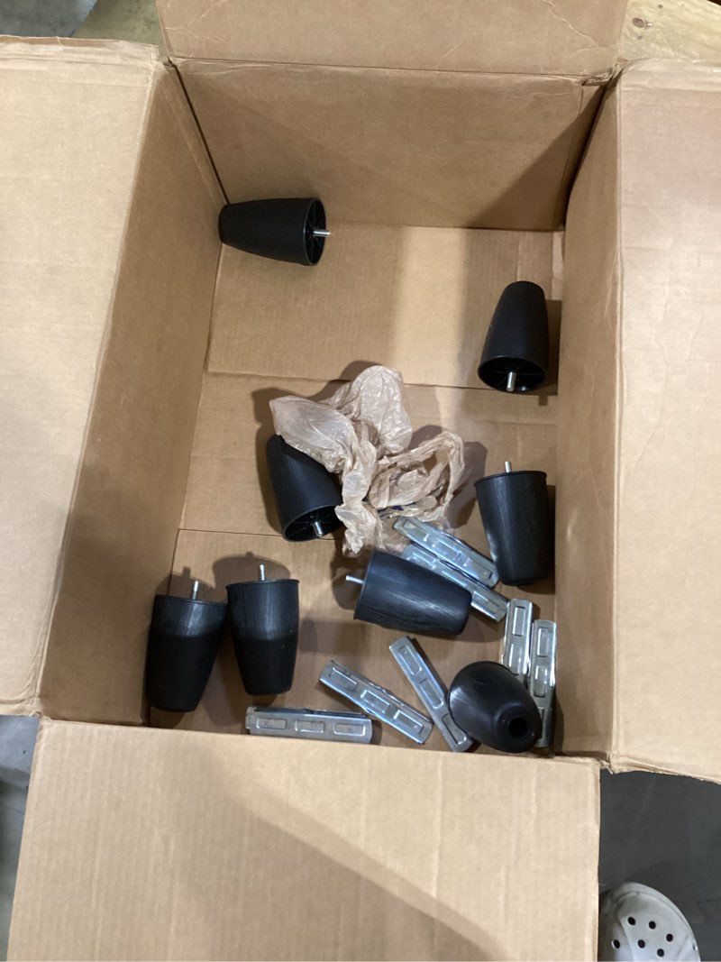 Condition photo showing As Is for L Shaped Sofa with Ottoman Modern Sectional Living Room, Bedroom, Office, L Couch Ginger Leather L Couch Ginger Leather L Shaped Couch