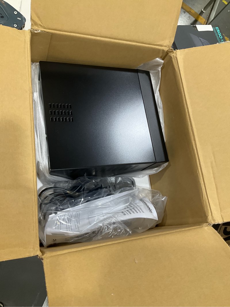 Condition photo showing As Is for panasonic compact stereo system with cd player, bluetooth, fm radio and usb with bass and treble control, 80w stereo system for home with remote control - sc-pm700pp-k (black)