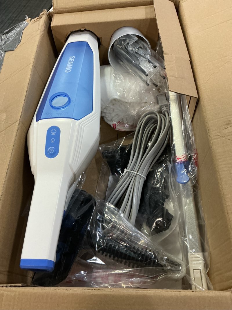 Condition photo showing Good Condition for SENMO Steam Mop, 14-in-1 Detachable Steam Cleaner for Home and Floor, 1300W 228°F Deep Cleaning MultiPurpose Floor Steamer with 14 Attachments for Hardwood Floors, Tile, Grout, Furniture, Carpet, Wall White