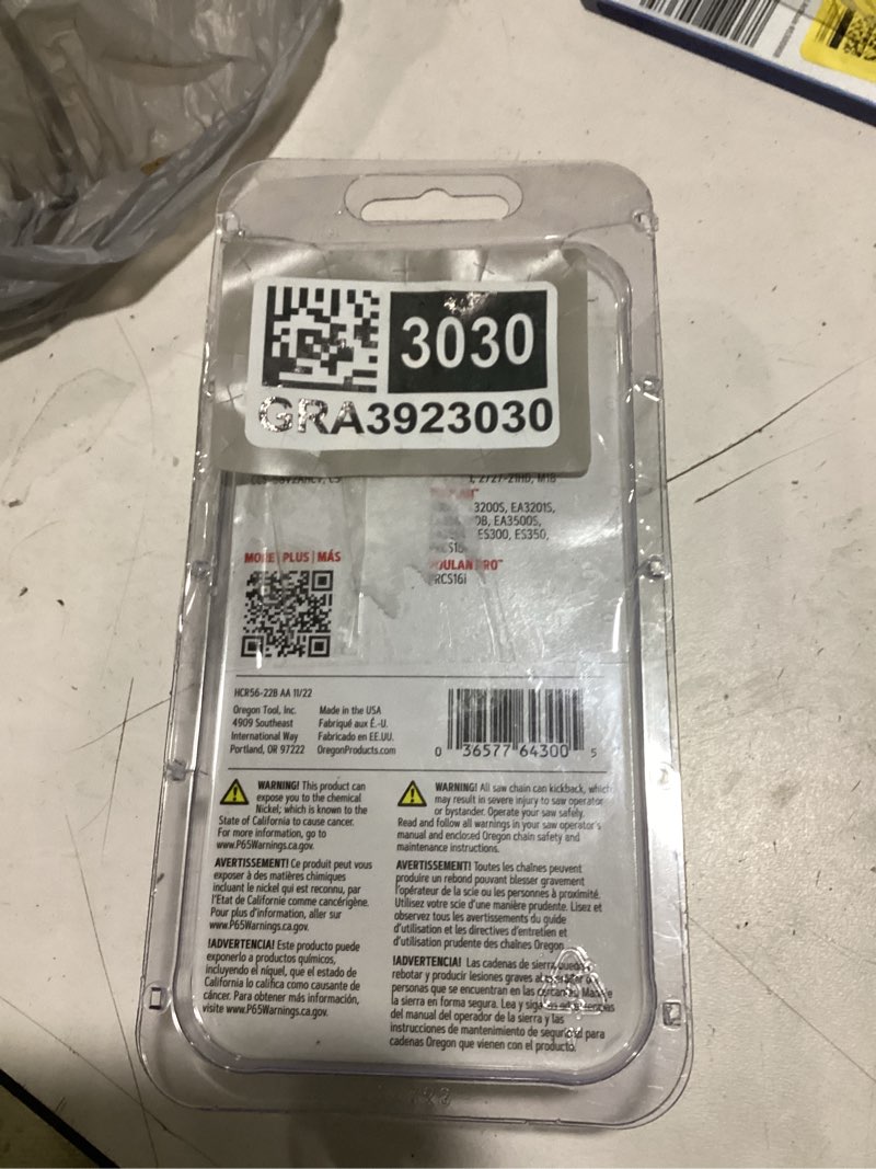 Condition photo showing As Is for r56 chainsaw chain for 16 in. bar, fits dewalt, echo, makita, milwaukee, craftsman and more