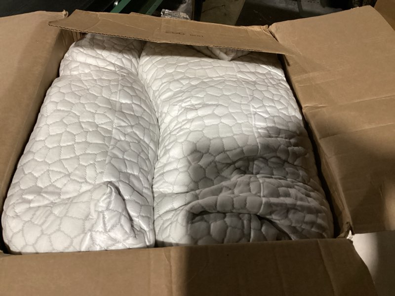 Side Sleeper Pillows for Adults, Cervical Pillow for Side Sleepers, Cooling Pillow with Ergonomic Design, Adjustable Crescent Shredded Memory Foam Pillows for Neck and Shoulder Pain Relief